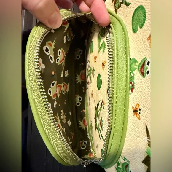 Loungefly Disney Parks Kermit (Unisex) Backpack - Cream and Green - Picture 4 of 5